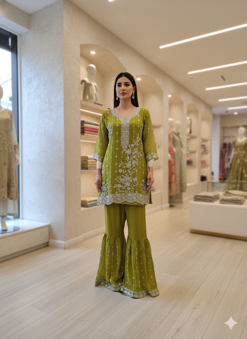 Elegant embroidery, premium fabric & a flawless festive look — everything you want in one outfit!